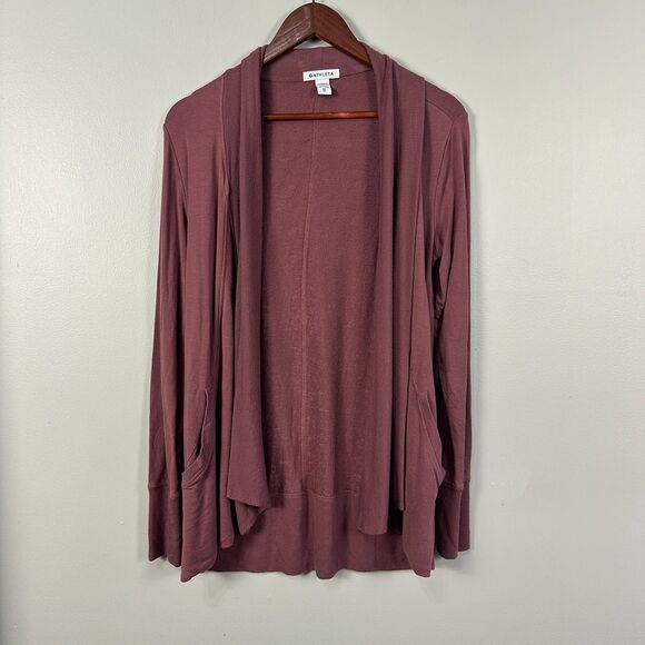 Athleta Womens Pranayama Wrap Cardigan Sweater Size XS Modal Pink Twany Rose - Picture 1 of 4